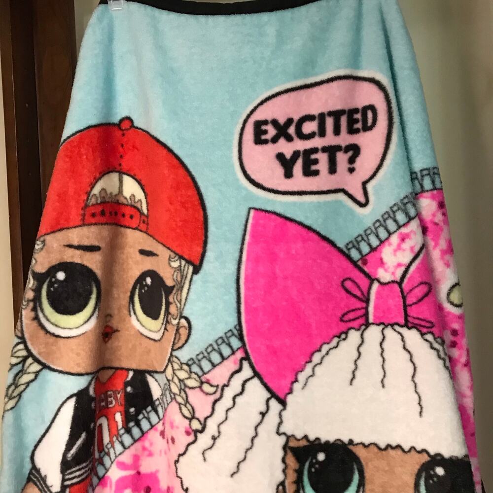 LOL Surprise Doll Soft Touch Throw Blanket 40"x50" Multicolor Plush Blanket